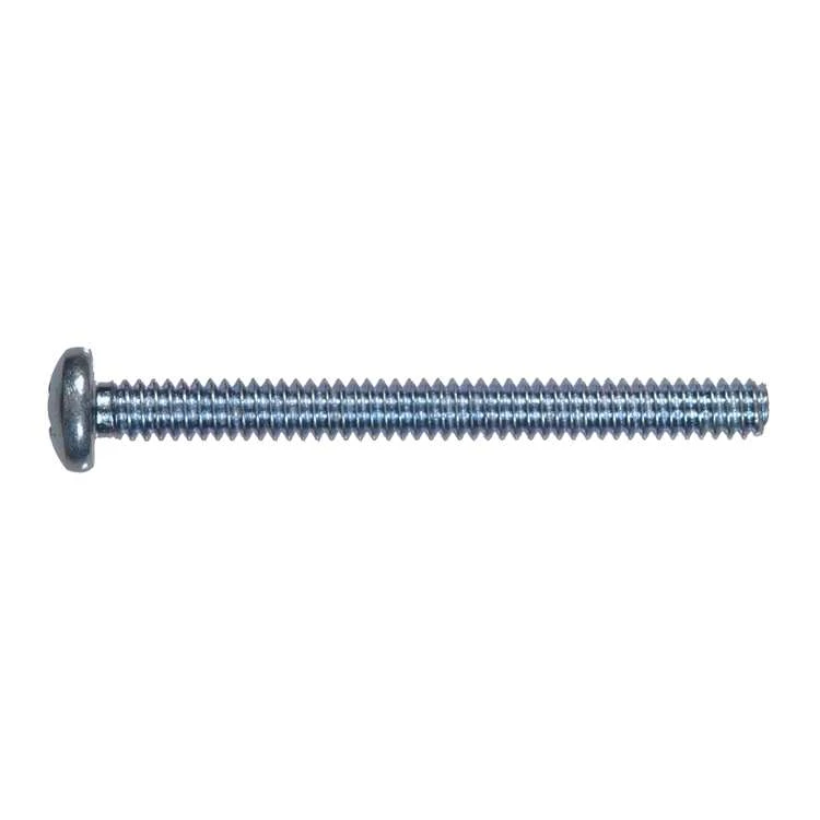 Pan Machine Screw Zinc Plated 8-32 X 1 Inch - 100 Count