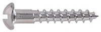 Fasteners 8x1" Round Head Slotted Bright Chrome Wood Screws