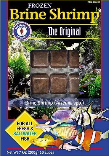 Brine Shrimp Frozen Brine Cube 60 Count 7 Ounce