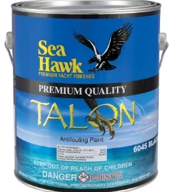Sea Hawk Talon Single Season Hybrid Ablative Antifouling Paint, Black, Gallon