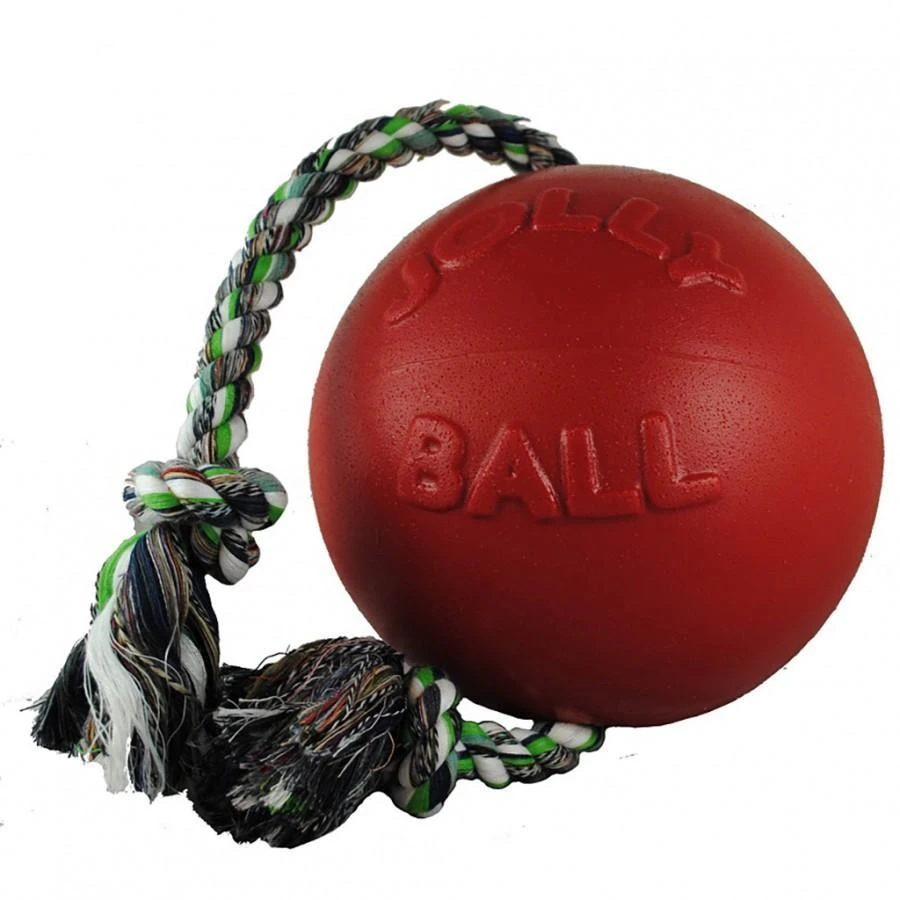 Equine Romp N Roll Ball Dog Toy, Red, 8 Inch