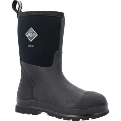 MUCK BOOTS MEN'S CHORE CLASSIC MID WORK BOOT, BLACK, 8/MEDIUM