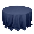 132" RND NAVY TABLECLOTH