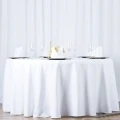 132" RND WHITE TABLECLOTH