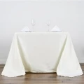 90"X90" IVORY SQUARE TABLECLOTH