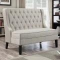 Meridian Banquet Bench Settee Tux Oatmeal