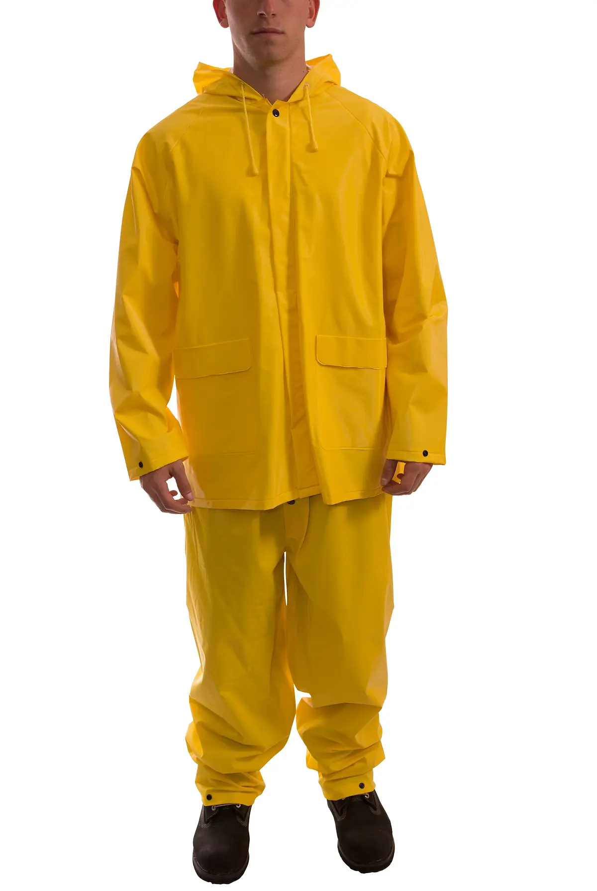 TINGLEY TUFF-ENUFF PLUS 2-PIECE SUIT, YELLOW, LARGE