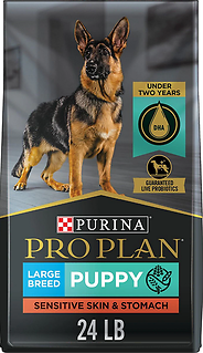 Pro Plan Large Breed Puppy Sensitive Skin & Stomach Dry Dog Food, Salmon & Rice, 24 Lb