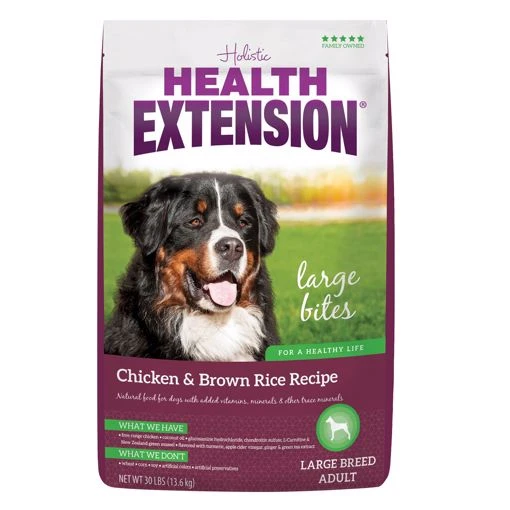 Large Bites Chicken & Brown Rice Dog Food, 30 Lb For Large Breeds