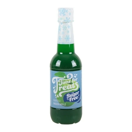 Time for treats snow cone syrup, Sugar Free GREEN APPLE (16oz)