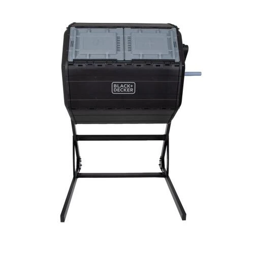 40 Gallon Black Plastic/steel Tumbling Composter With Lid Included