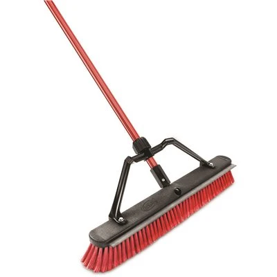 1004616 24 in. 1230 Push Broom with Squeegee&#44; Red & Black