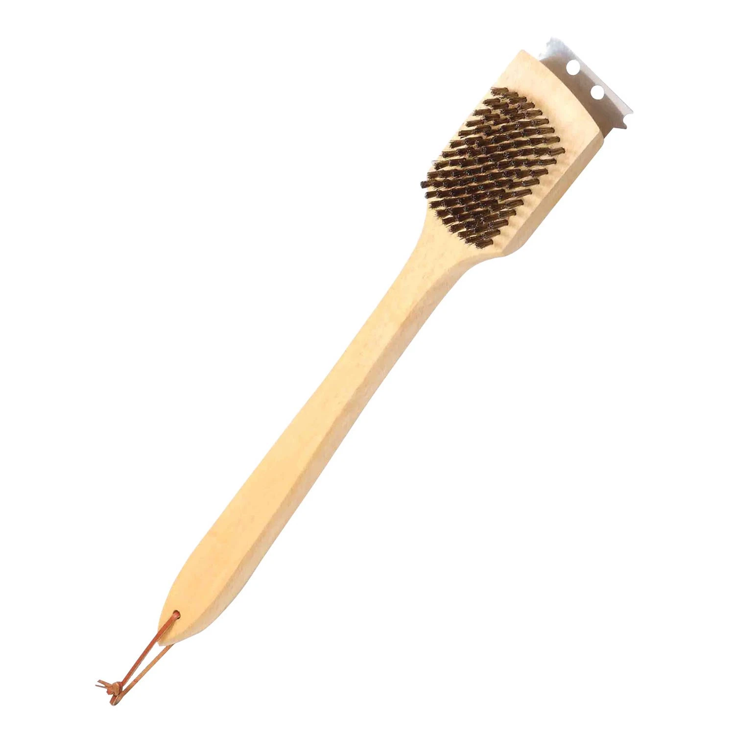Sp2483l 18-inch Wood Grill Brush With Stainless Steel Bristles And Scraper