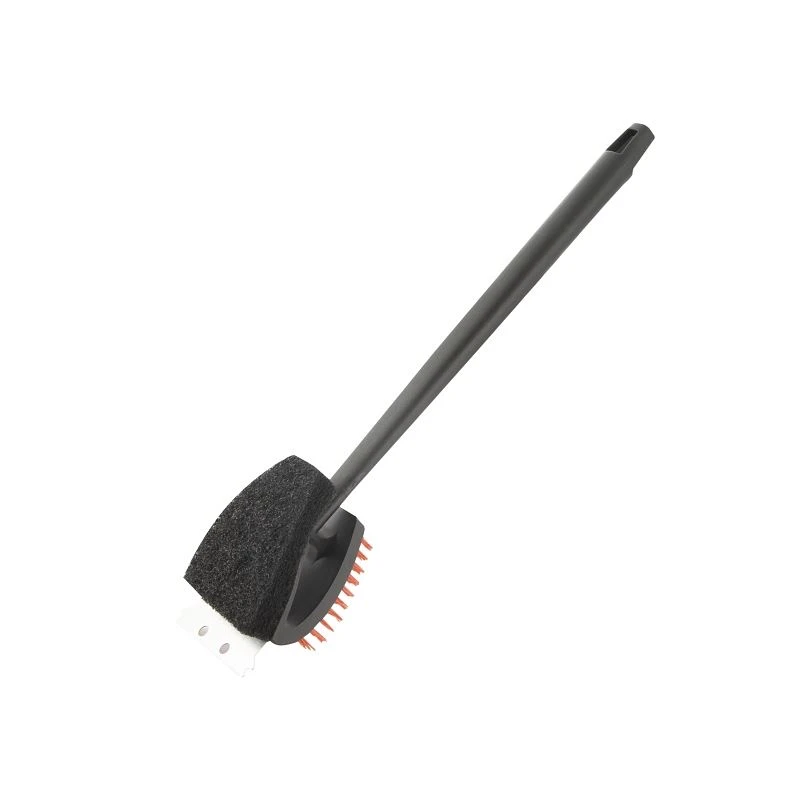 Bbq1006 Multi-functional Grill Brush With Scraper, 3-1/8 In L, Nylon Bristles