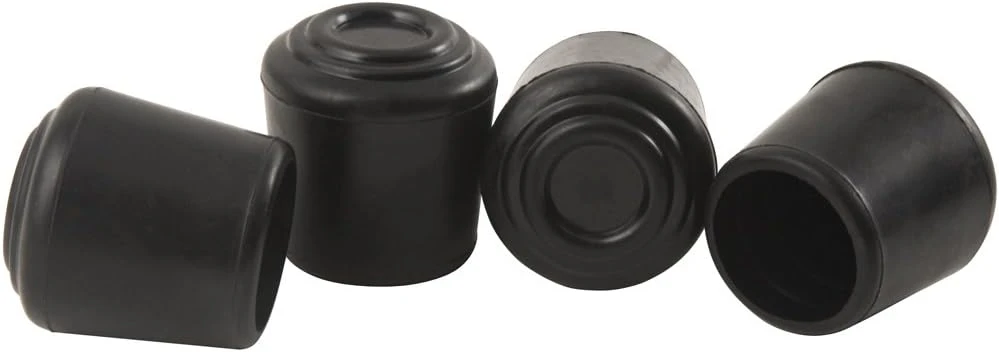 Shepherd Rubber Leg Tip Black Round 4 PK