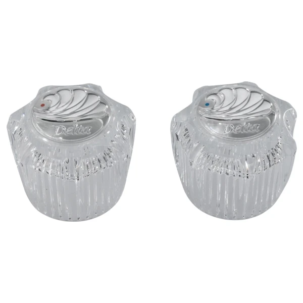 Delta RP23498  Clear Knob Handles with Buttons