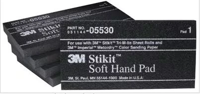 Stikit Soft Hand Pad 2-3/4" X 5-1/2" X 3/8" - Ideal For Sanding
