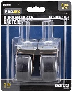 Projex 2 in. D Swivel Rubber Caster 80 lb 2 pk