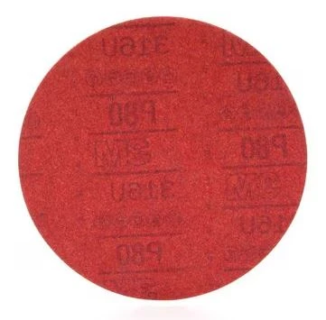 8" RED ABRASIVE P80 GRADE STIKIT DISC, 01100, 25/BX