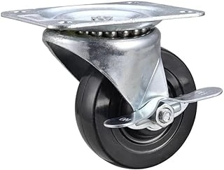Projex 4 in. D Swivel Soft Rubber Caster with Swivel Plate 200 lb 1 pk