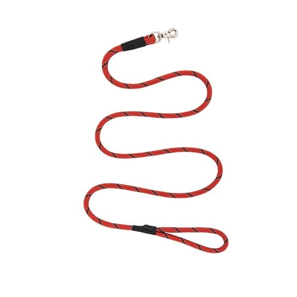 Terrain D.o.g. Blue/navy Rope Leash 1/2" X 6' With Leather Ends