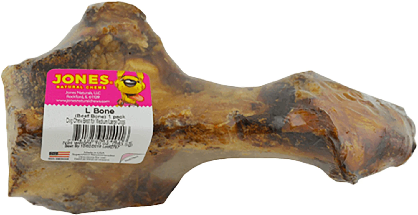 Jones Natural Chews Beef L-bone Dog Treat 12 Ounces