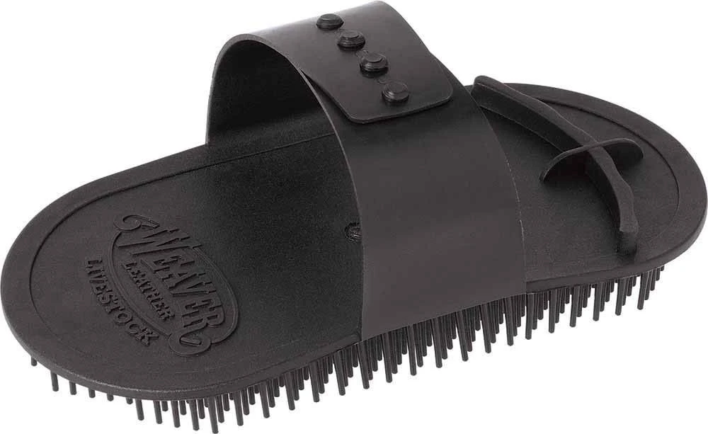 Massage Brush Black For Horses - Ergonomic Design With Soft Bristles