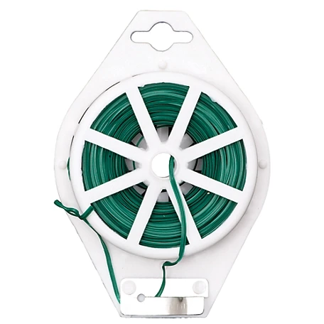 164 Feet Green Plastic Coated Galvanized Wire Plant Twist Tie With Cutter