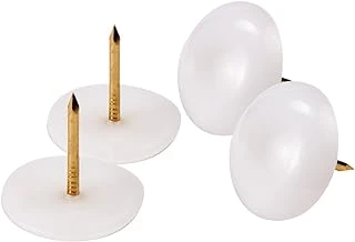 Projex White 7/8 in. Nail-On Plastic Chair Glide 4 pk