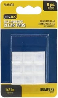 Projex Vinyl Self Adhesive Bumper Pad Clear Square 1/2 in. W X 1/2 in. L 9 pk