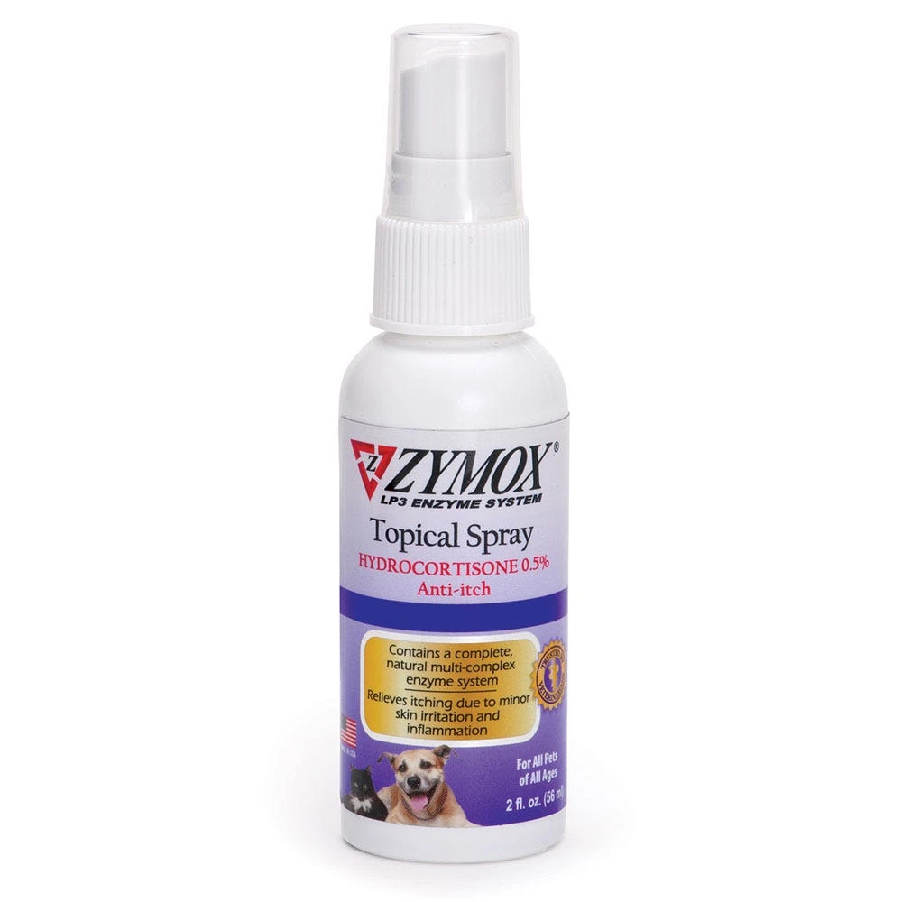 Topical Spray With 0.5% Hydrocortisone, 2 Ounce Bottle For Pets