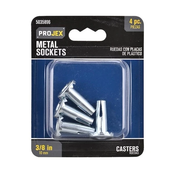 Projex 0 in. D Aluminum Caster Socket 0 lb 4 pk