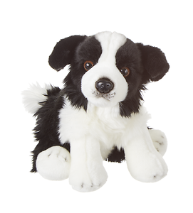 12 Inch Heritage Border Collie Plush Toy - Realistic Dog Stuffed Animal