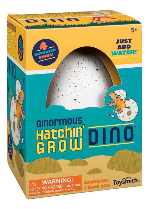 Ginormous Hatchin' Grow Dino Egg Toy - Assorted Colors, 4 Inch