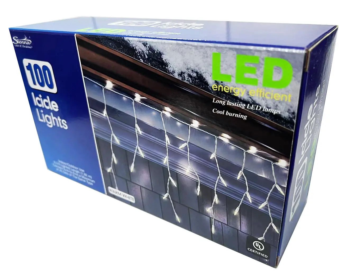 LED TRADITIONAL ICICLE 100CT WH