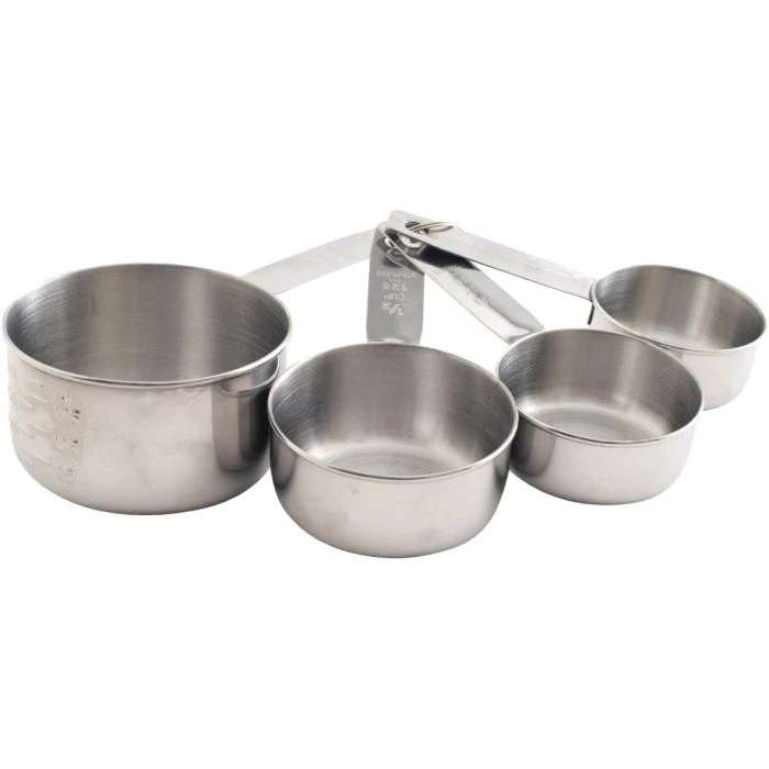 Stainless Steel Measuring Cup Set - 4-piece Standard & Metric