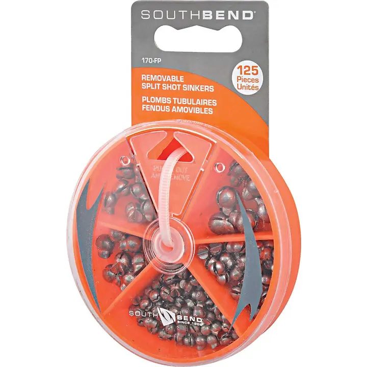 125-piece Removable Split Shot Sinker Kit Assortment 170-fp