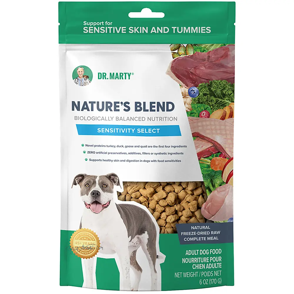 Dr. Marty's Nature's Blend Sensitivity Select Freeze Dried Raw Dog Food 6 Ounce