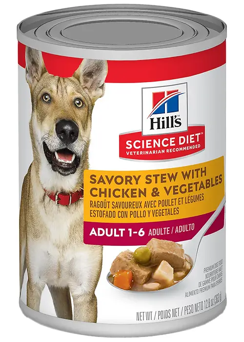 Hill's Science Diet Savory Stew with Chicken & Vegetables Canned Dog Food, 12.8 oz