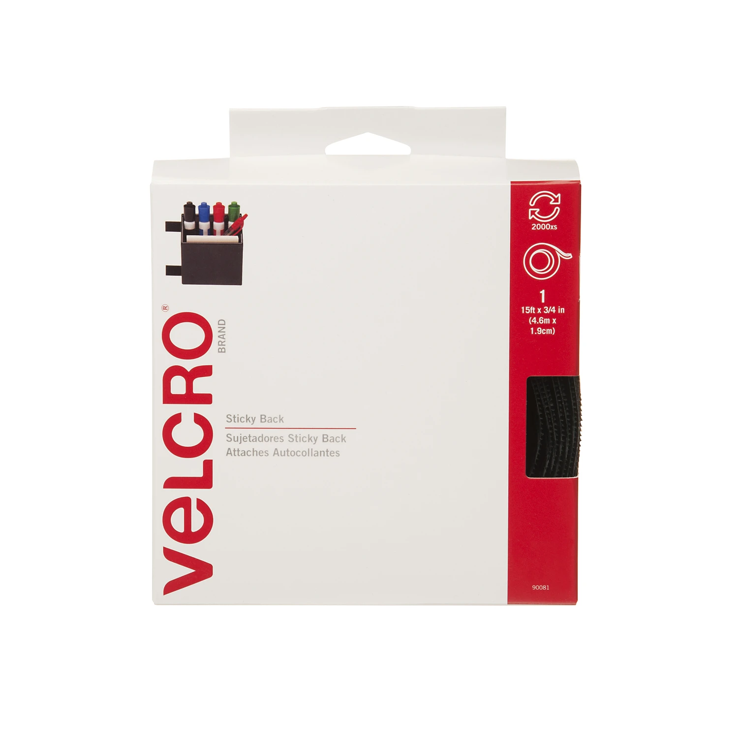 Velcro Brand Hook and Loop Fastener 180 in. L 1 pk Velcro Brand Hook and Loop Fastener 180 in. L 1 pk