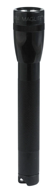Mini 14 Lumens Black Krypton Flashlight With Holster And Aa Batteries