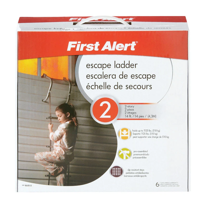 14ft Nylon Fire Escape Ladder El52-2 With Slip-resistant Rungs