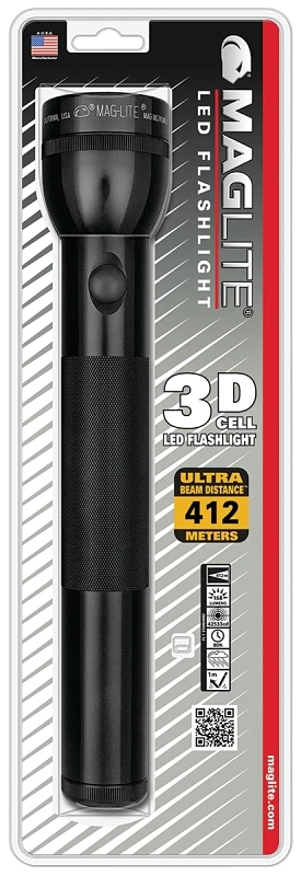 168 Lumen Black Led Flashlight D Battery Model St3d016