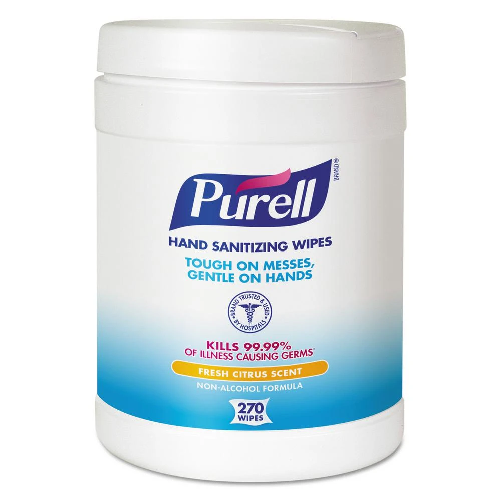 Hand Sanitizing Wipes, Fresh Citrus, 270 Ct. Eco-fit Canister, 6 Canisters/carton