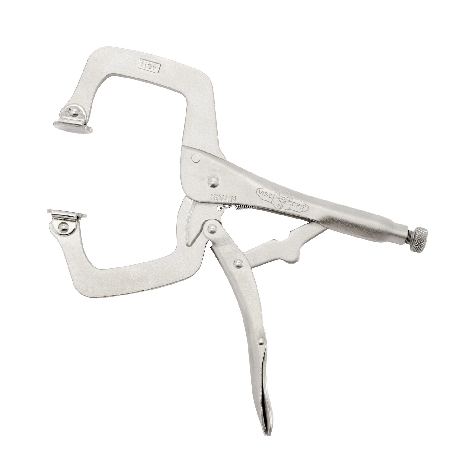 11 In. Locking C-clamp With Swivel Pads And 1000 Lb Capacity