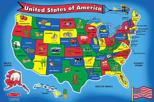 Melissa & Doug U.S.A. (United States) Map Floor Puzzle - 51 Pieces