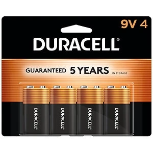 Alkaline Batteries, 9-Volt, 4-Pk.