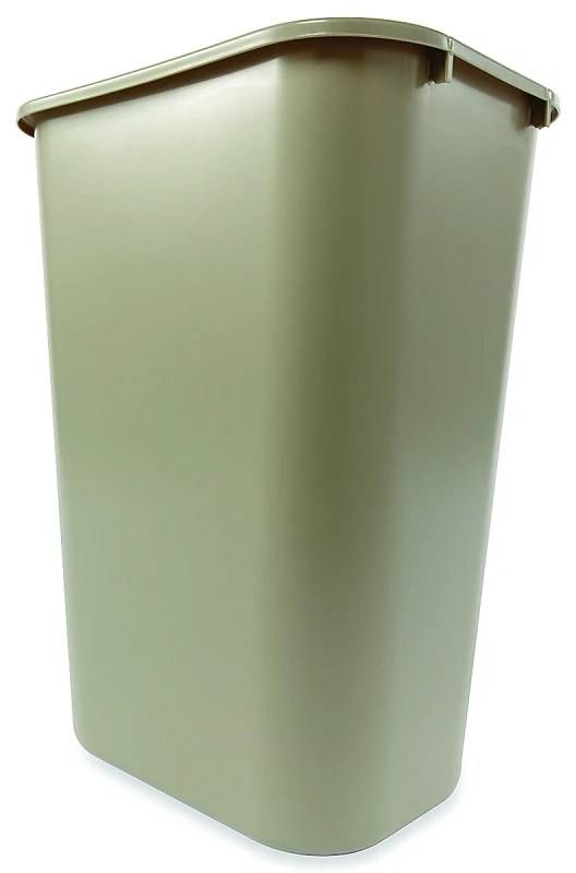 2957 Fg295700beig 41.25 Qt Beige Plastic Waste Basket, 19-7/8 In Height