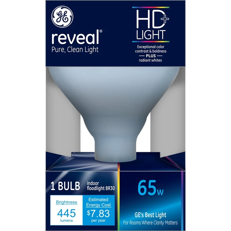 Reveal 65w R30 Reflector Flood Light Bulb, 510 Lumens, Medium Base, 2000 Hours Life