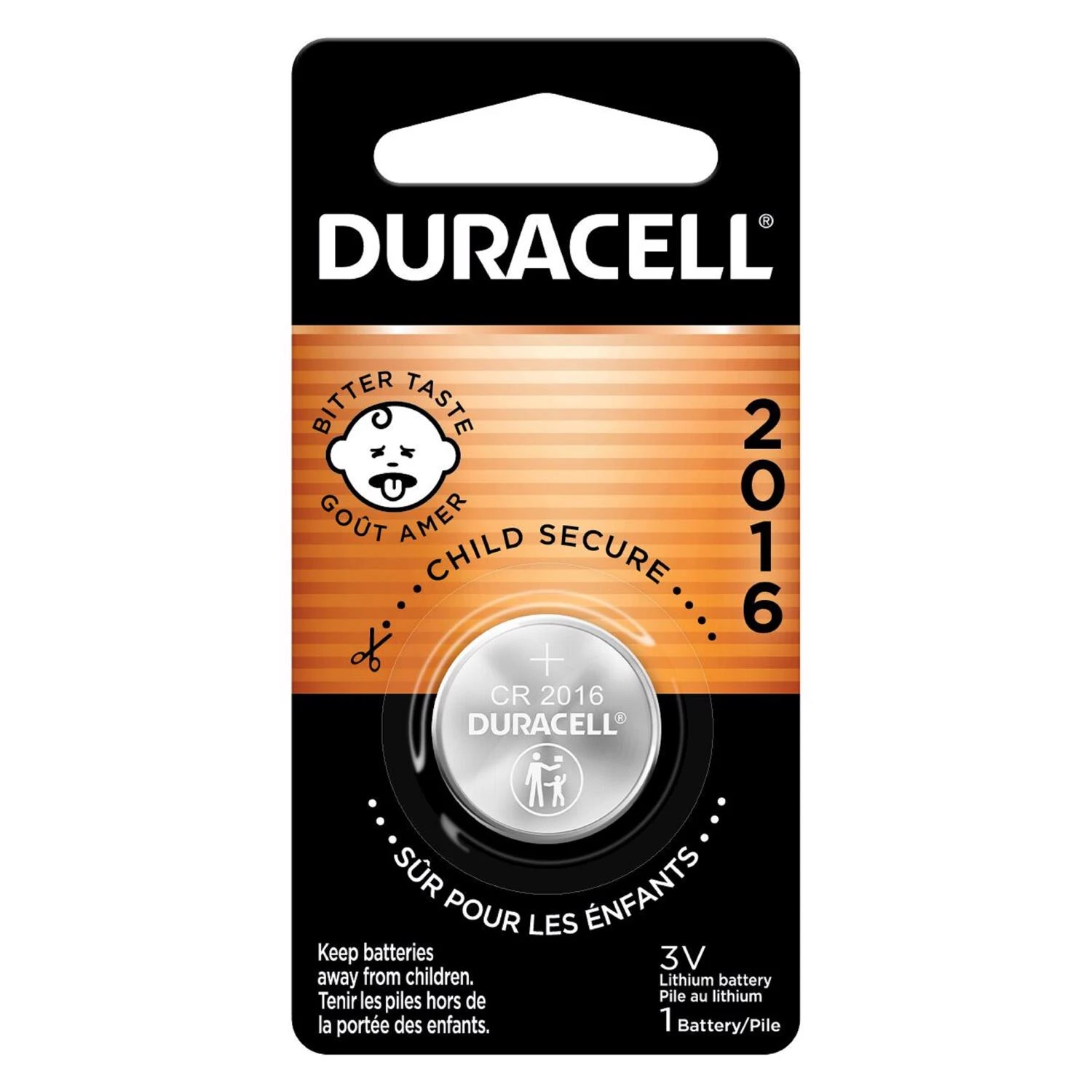 Duracell Lithium DL2016/CR2016 3 volt Security and Electronic Battery 1 pk